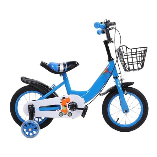 Nurnesy Iron Kids Bike, Kids Bike für Jungen Mädchen Im Alter von 3 Bis 10 Jahren, Korb, EIN Verstellbares Sitz für Kinderbike mit Trainingsrädern für Reitkreislauf Im Freien (16in) von Nurnesy