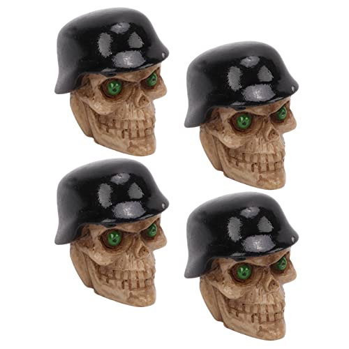 Universelle Reifen-Totenkopf-Ventilkappen, 4 Stück/Set Totenkopf-Reifen-Ventilkappen, Helm-Ventilkappen mit Gummiring, Autos, Fahrräder, SUVs, LKWs, Fahrräder, Universelle Reifen-Totenkopf-Ventilkappen, 4 Stück/Set Totenkopf-Reifen-Ventilkappen, Helm-Ventilkappen mit Gummiring, Autos, Fahrräder, SUVs, LKWs, Fahrräder, von Nurnesy