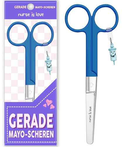 Nurse is Love Mayo Schere, Verbandsschere Pflege, Verbandschere Krankenschwester Schere aus Edelstahl scharf, abgerundete Spitze | für rettungsschere | Trauma schere mit bunt Designs | Nurse is Love Mayo Schere, Verbandsschere Pflege, Verbandschere Krankenschwester Schere aus Edelstahl scharf, abgerundete Spitze | für rettungsschere | Trauma schere mit bunt Designs | von Nurse is Love