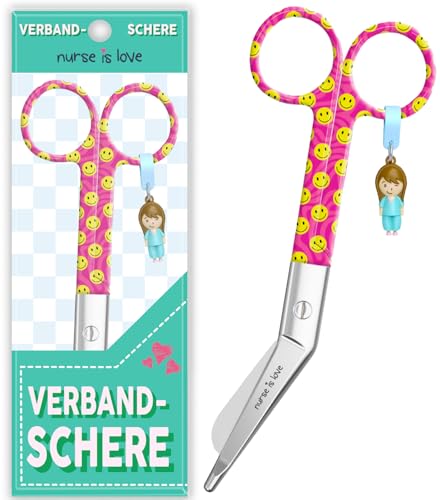 Nurse is Love Verbandsschere Pflege, Verbandschere Krankenschwester Schere aus Edelstahl scharf, abgerundete Spitze | für rettungsschere | Trauma schere mit bunt Designs | krankenschwester Nurse is Love Verbandsschere Pflege, Verbandschere Krankenschwester Schere aus Edelstahl scharf, abgerundete Spitze | für rettungsschere | Trauma schere mit bunt Designs | krankenschwester von Nurse is Love