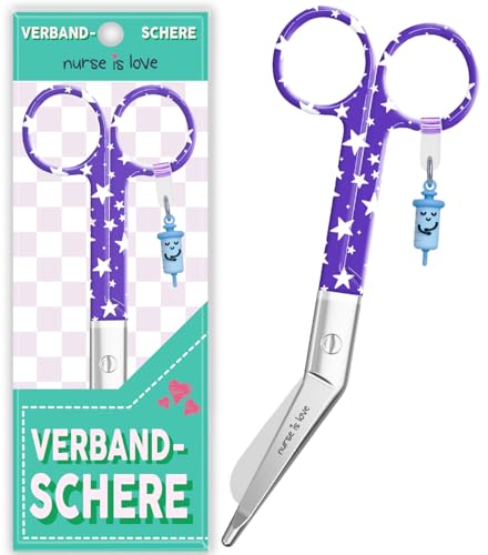Nurse is Love Verbandsschere Pflege, Verbandschere Krankenschwester Schere aus Edelstahl scharf, abgerundete Spitze | für rettungsschere | Trauma schere mit bunt Designs | krankenschwester Nurse is Love Verbandsschere Pflege, Verbandschere Krankenschwester Schere aus Edelstahl scharf, abgerundete Spitze | für rettungsschere | Trauma schere mit bunt Designs | krankenschwester von Nurse is Love