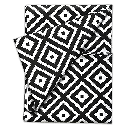 Bettlaken ohne Gummizug mit Muster Renforce Laken 100% Baumwolle MEGA Auswahl Betttuch SOM1348 230x260cm von Nurtextil24