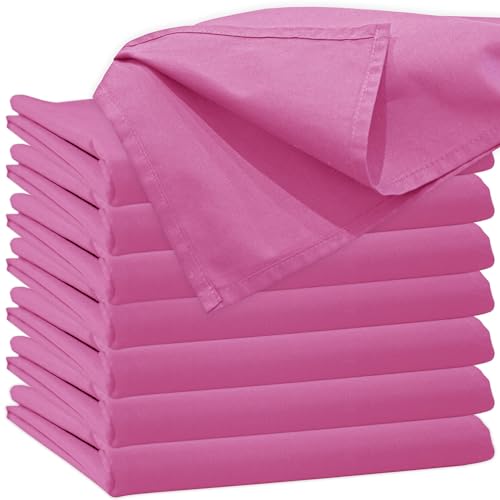 Glatte Bettlaken ohne Gummizug Bettlaken 100 x 200 cm Pink Uni Baumwolle Einfache Klassische Hotel Bettücher ohne Spanngummi Laken Leintuch Haushaltstuch Doppelbett Singles Einzelbett von Nurtextil24