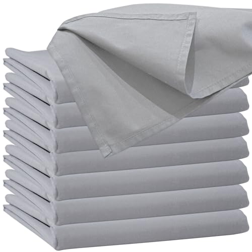 Glatte Bettlaken ohne Gummizug Bettlaken 200 x 200 cm Grau Uni Baumwolle Einfache Klassische Hotel Bettücher ohne Spanngummi Laken Leintuch Haushaltstuch Doppelbett Singles Einzelbett von Nurtextil24