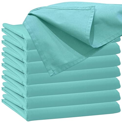 Glatte Bettlaken ohne Gummizug Bettlaken 200 x 200 cm Türkis Uni Baumwolle Einfache Klassische Hotel Bettücher ohne Spanngummi Laken Leintuch Haushaltstuch Doppelbett Singles Einzelbett von Nurtextil24
