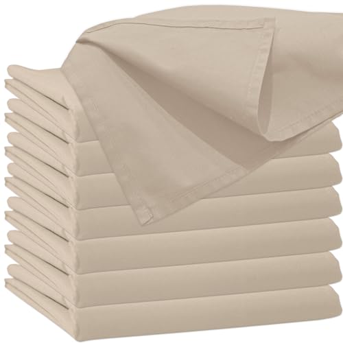 Glatte Bettlaken ohne Gummizug Bettlaken 200 x 220 cm Beige Uni Baumwolle Einfache Klassische Hotel Bettücher ohne Spanngummi Laken Leintuch Haushaltstuch Doppelbett Singles Einzelbett von Nurtextil24