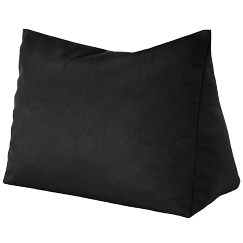 Lesekissen Rückenkissen Ergonomisch Keilkissen für Bett und Sofa - Polyester Füllwatte Füllung Ideal als Rückenstütze - dreieckiges Lesekissen - Rückenstützkissen Rückenlehnekissen - SCHWARZ Lesekissen Rückenkissen Ergonomisch Keilkissen für Bett und Sofa - Polyester Füllwatte Füllung Ideal als Rückenstütze - dreieckiges Lesekissen - Rückenstützkissen Rückenlehnekissen - SCHWARZ von Nurtextil24