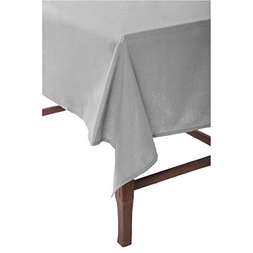 Nurtextil24 Baumwollmischung Tischdecken viele Farben & alle Größen XXL Tischwäsche Extra Große Tischtuch Grau 130 x 160 cm von Nurtextil24