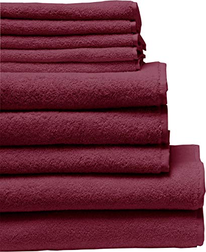 Nurtextil24 Handtücher 500g/m² 100% Baumwolle 25 Farben & alle Größen Bordeaux 90 x 200 cm Saunatuch von Nurtextil24