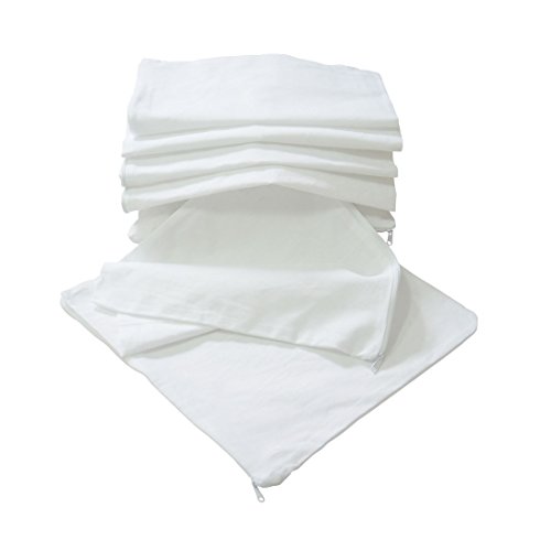 Nurtextil24 Kissen-Inlett 100% Baumwolle 20 Größen in Weiß mit Reißverschluss ohne Füllung 30 x 30 cm von Nurtextil24