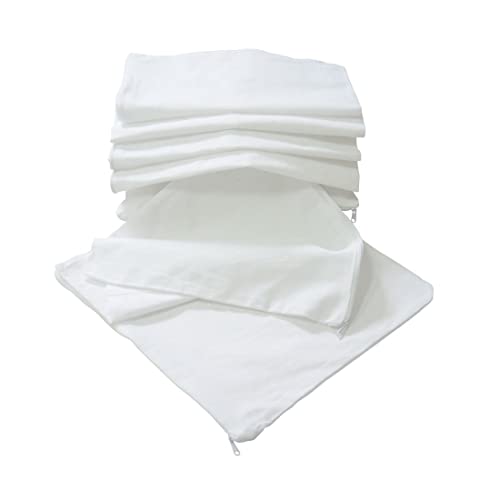 Nurtextil24 Kissen-Inlett 100% Baumwolle 20 Größen in Weiß mit Reißverschluss ohne Füllung 80 x 80 cm von Nurtextil24
