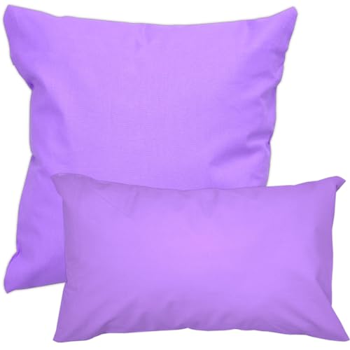 Nurtextil24 Kissenbezüge in 30 Unifarben und 20 Größen Blaulila 50 x 50 cm 100% Baumwolle mit Reißverschluss Nurtextil24 Kissenbezüge in 30 Unifarben und 20 Größen Blaulila 50 x 50 cm 100% Baumwolle mit Reißverschluss von Nurtextil24