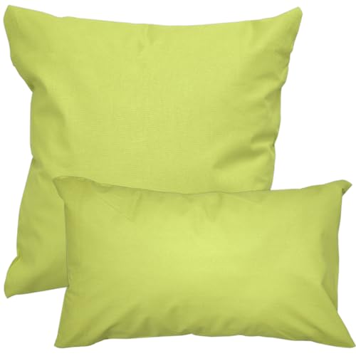 Nurtextil24 Kissenbezüge in 30 Unifarben und 20 Größen Gelbgrün 40 x 40 cm 100% Baumwolle mit Reißverschluss Nurtextil24 Kissenbezüge in 30 Unifarben und 20 Größen Gelbgrün 40 x 40 cm 100% Baumwolle mit Reißverschluss von Nurtextil24