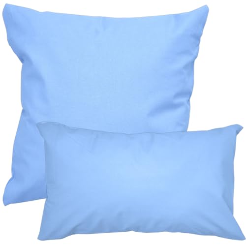 Nurtextil24 Kissenbezüge in 30 Unifarben und 20 Größen Himmelblau 40 x 40 cm 100% Baumwolle mit Reißverschluss Nurtextil24 Kissenbezüge in 30 Unifarben und 20 Größen Himmelblau 40 x 40 cm 100% Baumwolle mit Reißverschluss von Nurtextil24