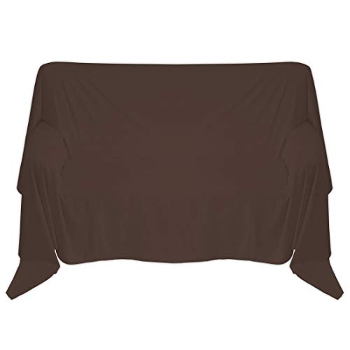 Nurtextil24 Sofaüberwurf in 30 Farben und 4 Größen Überwurf aus 100% Baumwolle Braun 150 x 240 cm von Nurtextil24