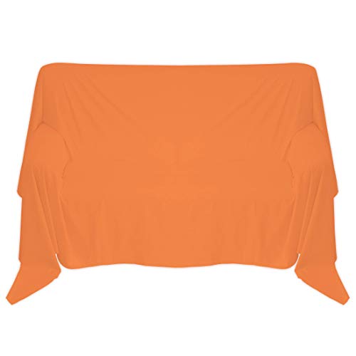 Nurtextil24 Sofaüberwurf in 30 Farben und 4 Größen Überwurf aus 100% Baumwolle Orange 240 x 250 cm von Nurtextil24
