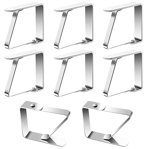 Nutabevr 8 Stück Edelstahl tischdeckenklammer, Verstellbare Tischtuchklammern, Flexibler beweglich tischtuchklammern, für Innen- und draußen, Dicke Tische, Gartentisch, Restaurant, Familie Esstisch Nutabevr 8 Stück Edelstahl tischdeckenklammer, Verstellbare Tischtuchklammern, Flexibler beweglich tischtuchklammern, für Innen- und draußen, Dicke Tische, Gartentisch, Restaurant, Familie Esstisch von Nutabevr