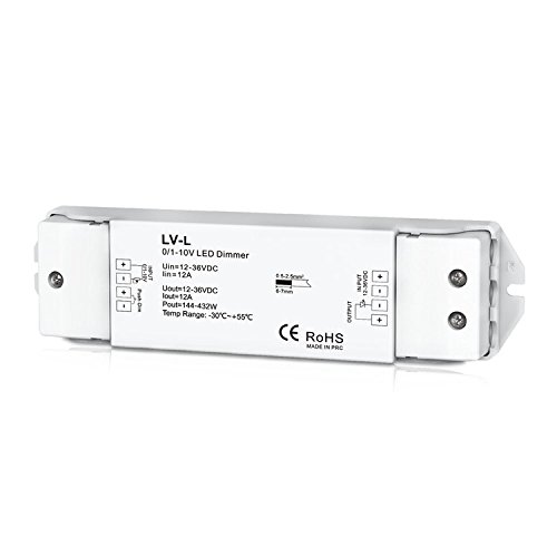 0/1-10V LED Dimmer 1CH 12A Constant Voltage Single Channel LED Dimmable Driver DC12-36V von Nutbro