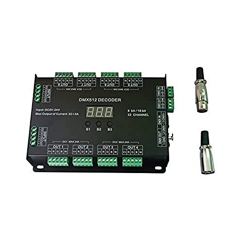 32CH RGBW DMX512 Decoder 8 Bit/16 Bit RGBW LED Controller 32 Channels Driver RGBW LED Strip Light DIM/CT/RGB/RGBW Controllder DC5V-24V von Nutbro