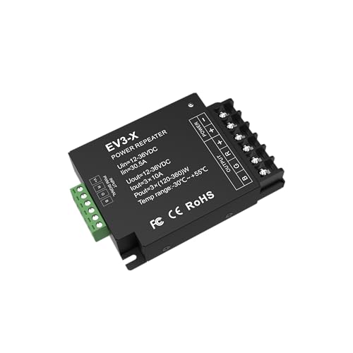 3CH High Speed Signal Amplifier DC12V/DC24V/DC36V Max 30A 5050SMD LED Strip Suitable for Long Distance LED Projects 3CH High Speed Signal Amplifier DC12V/DC24V/DC36V Max 30A 5050SMD LED Strip Suitable for Long Distance LED Projects von Nutbro