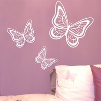 Schmetterling Wandaufkleber 3Er Set - Aufkleber Wandtattoo Wandkunst Wandzitat Wohnkultur Wanddeko Wandtattoos Schmetterlinge Schmetterling Wandaufkleber 3Er Set - Aufkleber Wandtattoo Wandkunst Wandzitat Wohnkultur Wanddeko Wandtattoos Schmetterlinge von NutmegWallStickers