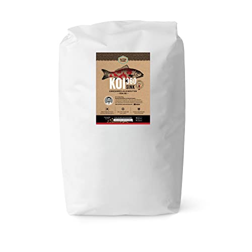 Nutramare Koi360 Pro Sink 15kg | Sinkendes Koifutter für Frühjahr & Sommer | Hochverdaulich mit Wheat Germ, Spirulina & Beta-Glucan von Nutramare