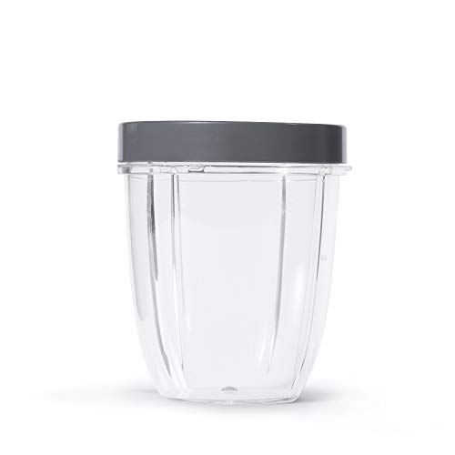 NutriBullet 510 ml kurze Tasse mit Standard-Lippenring, transparent/grau (NBM-U0269) von NutriBullet