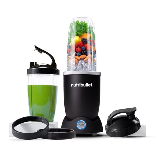 Nutribullet Pro 1200, Elektrischer Mixer, Zerkleinerer, Smoothie Mixer, Multifunktionsmixer, 1200w Leistung, 700ml und 900ml Gläser, schwarz, NB120MB von NutriBullet