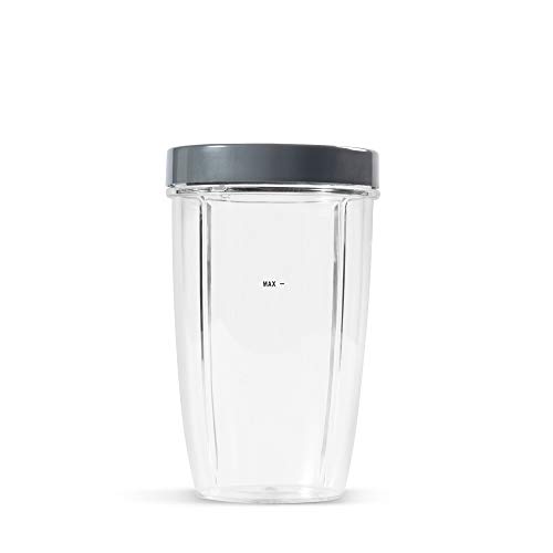 NutriBullet NBM-U0270 680 ml großer Becher mit Standard-Lippenring, Tritan, transparent/grau von NutriBullet