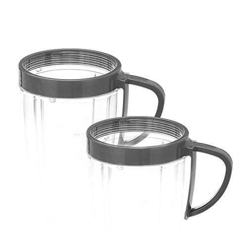 NutriBullet NBM-VE003AMZ Lippenring mit Griff (2er Set), Kunststoff, grau von NutriBullet