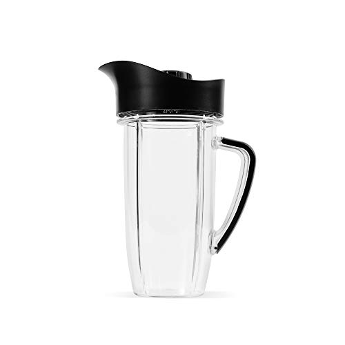 NutriBullet Rx Übergroße Tasse mit Krug-Deckel, 1,3 l, Schwarz/Transparent von NutriBullet