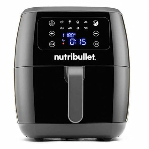 nutribullet Heißluftfritteuse 7L XXL-Luftfritteuse mit großer Auswahl an Kochmodi, digitaler LED-Touchscreen, 8 Programme, Vorheizen & Warmhalten, Grill, kein Öl, 1800 W, Schwarz von NutriBullet