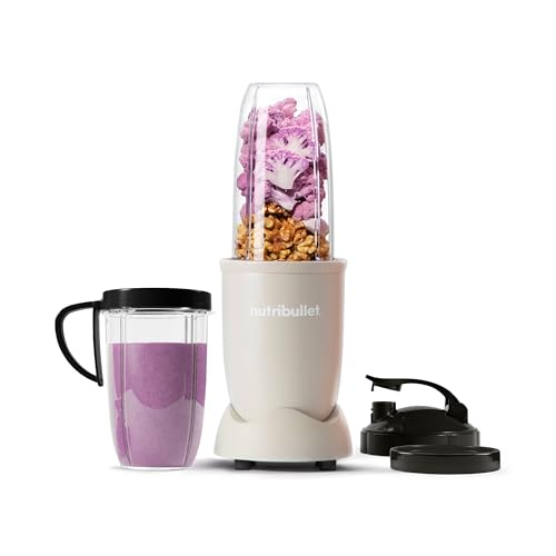 nutribullet Blender 900 Series in mattem Sand – Leistungsstarker Extraktor mit 25.000 U/min mischt gefrorenes Obst, Nüsse und Eis für Smoothies und Säfte – 11-teiliges Set enthält Tassen, To Go von NutriBullet