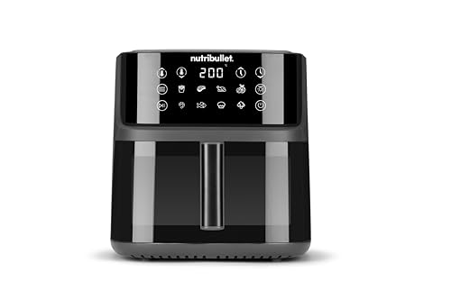 nutribullet Crisplite Vision NBA0811DG, Luftfritteuse, 8 l, digitale Steuerung 80-200 °, PFAS-frei, 8 automatische Einstellungen, Touch-Steuerung, spülmaschinenfester Korb, 2000 W, Mattschwarz nutribullet Crisplite Vision NBA0811DG, Luftfritteuse, 8 l, digitale Steuerung 80-200 °, PFAS-frei, 8 automatische Einstellungen, Touch-Steuerung, spülmaschinenfester Korb, 2000 W, Mattschwarz von NutriBullet