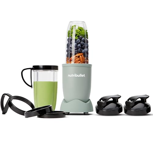 nutribullet Pro 900, Elektrischer Mixer, zerkleinerer, Smoothie Mixer, Multifunktionsmixer, 900w leistung, 900ml und 710ml Becher, Matt Jade, NB910MAJD nutribullet Pro 900, Elektrischer Mixer, zerkleinerer, Smoothie Mixer, Multifunktionsmixer, 900w leistung, 900ml und 710ml Becher, Matt Jade, NB910MAJD von NutriBullet