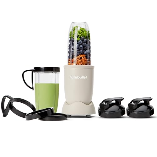 nutribullet Pro 900, Elektrischer Mixer, zerkleinerer, Smoothie Mixer, Multifunktionsmixer, 900w leistung, 900ml und 710ml Becher, Matt Sand, NB910MASN nutribullet Pro 900, Elektrischer Mixer, zerkleinerer, Smoothie Mixer, Multifunktionsmixer, 900w leistung, 900ml und 710ml Becher, Matt Sand, NB910MASN von NutriBullet