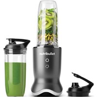 nutribullet Smoothie-Maker "Ultra NB1206DGCC - 1200W, 2 Mixbecher (900&700ml), Grau" 1200 W Beleuchtetes Bedienfeld, leistungsstark und leise, 2 to-go Deckel von NutriBullet