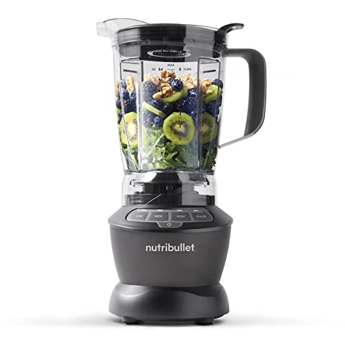 nutribullet Standmixer, Elektrischer Mixer, Multifunktionszerkleinerer,1.200 Watt Leistung, 1,8 L BPA-freier Krug, 2 Geschwindigkeiten,Pulsfunktion, geeignet für heiße Zutaten, NBF400DG von NutriBullet