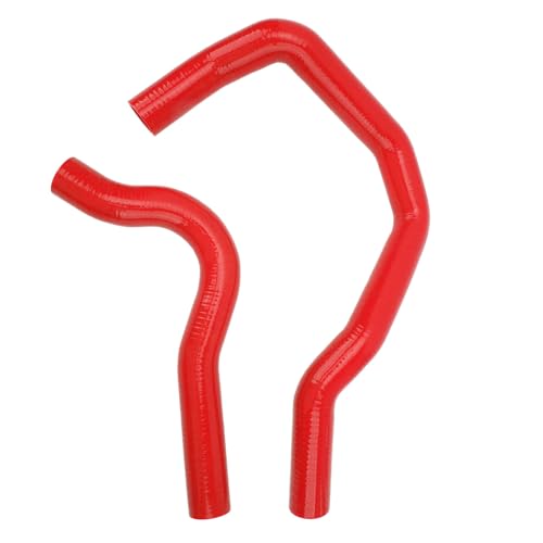 Kühler-Kühlmittelschlauch-Kit, hohe Temperaturbeständigkeit, langlebiges Silikon-Kühlerrohr für Motorkühlsystem Typ R EK4 EK9 B16A B16B B18C, 2 Stück (Red) von NutriEss