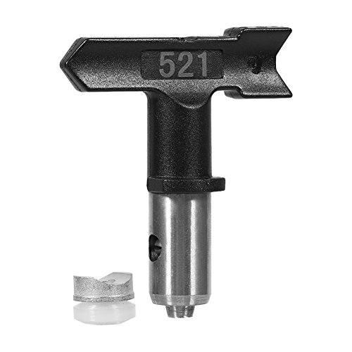 LUFTLOS SPRÜHPISTOLEN DÜSE REVERSIERBAR HOCHWERTIGE WOLFRAMSTAHL Spitze EINFACHE BEDIENUNG FÜR INNEN UND AUSSEN ANSTRICHARBEITEN SCHWARZ 42MM 1X DÜSE 1X Dichtung von NutriEss