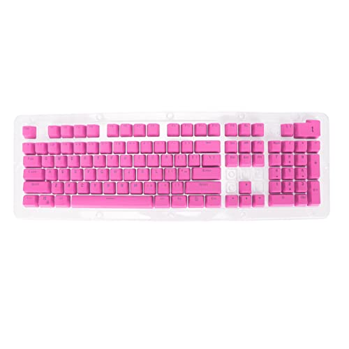 NutriEss 106 Tasten PBT -Schlüsselkaps 2 Farbinjektionsvorlage OEM HEIHE HEIGHEIT LICHT Getriebe benutzerdefinierte Schlüsselkaps Käsegrün für die mechanische Tastatur (Pink) von NutriEss