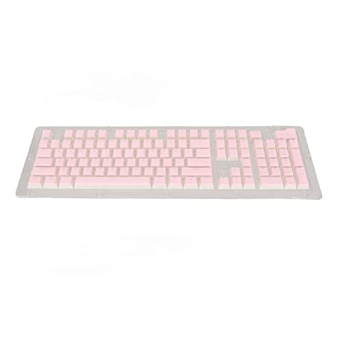 NutriEss 108 Tasten PBT -Schlüsselkaps Doppelschicht Doppelfarbe durchscheinend für mechanische Tastaturen kompatibel mit 61 87 104 108 Schlüssellayouts Blau (Rosa) von NutriEss