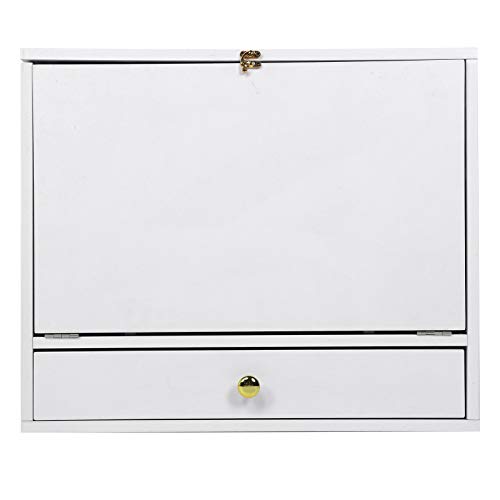 NutriEss COMPUTERDESK WANDMONTIERT MULTIFUNKTIONAL FALTBAR Schreibtisch LAPTOPTISCH FÜR ZUHAUSE BÜRO HOCHWERTIGES MDF Material 60 X 50 X 15CM von NutriEss