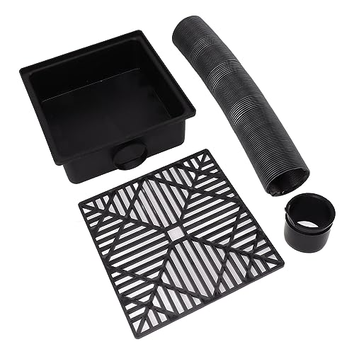 NutriEss Catch Basin Gutter Downspout Extension Schwarz Low Profile Extender Effiziente Wassermanagementsystem für Heim- und Gartengebrauch 90 -Grad Biegung Design von NutriEss