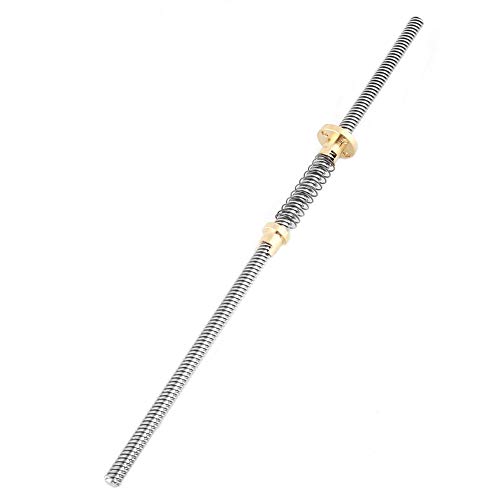NutriEss T8 Threaded Rod Lead Screw with Anti Backlash Spring Loaded Nut for 3D Printer (300 mm) von NutriEss