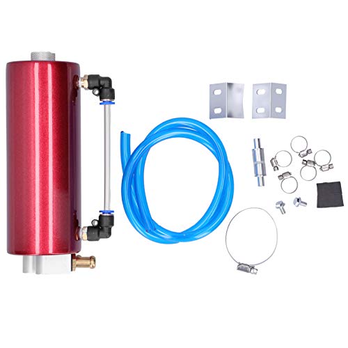 Nutriess Universal Oil Catch Tank Reservoir Can Kit mit Ölrohrhalterung Klemmen Schraubmutteranschlussblau (Red) von NutriEss