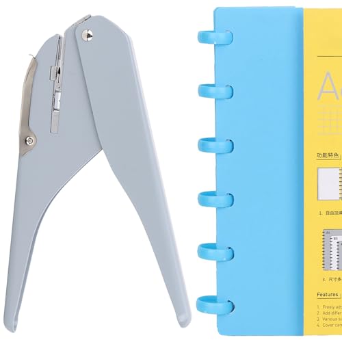 PILZLOCHER FÜR A4 PAPIER HOCHWERTIGER MUSHROOM HOLE PUNCHER MIT POSITIONIERSCHIENE UND SPANSAMMLER FÜR BÜRO UND SCHULE IN ORANGE PINK ODER GRAU (Grau) von NutriEss