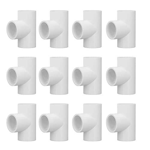 PVC T Stück Rohrverbinder 12 Stück Weiß Korrosionsbeständige Tee Rohr Fittings für Kaltwasserverteilung Bewässerung Schwimmbad Trinkwasser PVC T Stück Rohrverbinder 12 Stück Weiß Korrosionsbeständige Tee Rohr Fittings für Kaltwasserverteilung Bewässerung Schwimmbad Trinkwasser von NutriEss