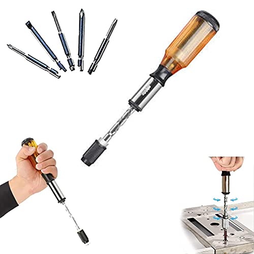 Push Pull Ratchet Schraubendreher Hochwertiger Spiral Ratschen Schraubendreher mit 5 Wechselköpfen für Holzarbeiten und Heimwerker Material Legierungsstahl PP Farbe Rot Gelb Größe Push Pull Ratchet Schraubendreher Hochwertiger Spiral Ratschen Schraubendreher mit 5 Wechselköpfen für Holzarbeiten und Heimwerker Material Legierungsstahl PP Farbe Rot Gelb Größe von NutriEss