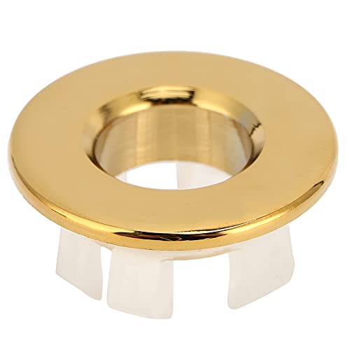 SINK OVERFLOW COVER HOCHWERTIGER MESSING VERCHROMT ROSTFREI DEKORATIV FUNKTIONAL FÜR BADEZIMMER UND KÜCHE 3X1 5CM 14G von NutriEss